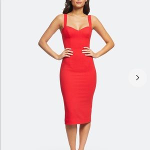 NWT Dress the Population XS Nicole Dress Rouge